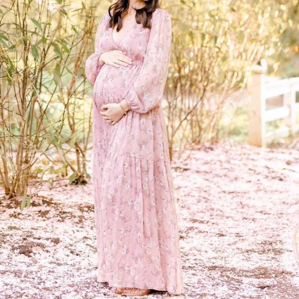 Red Dress Boutique pink long sleeved maxi dress